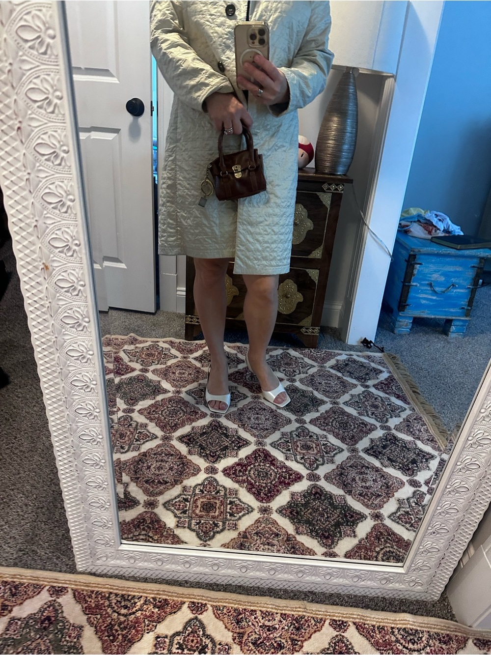 Patricia Nash Brown Mini Satchel Crossbody Bag